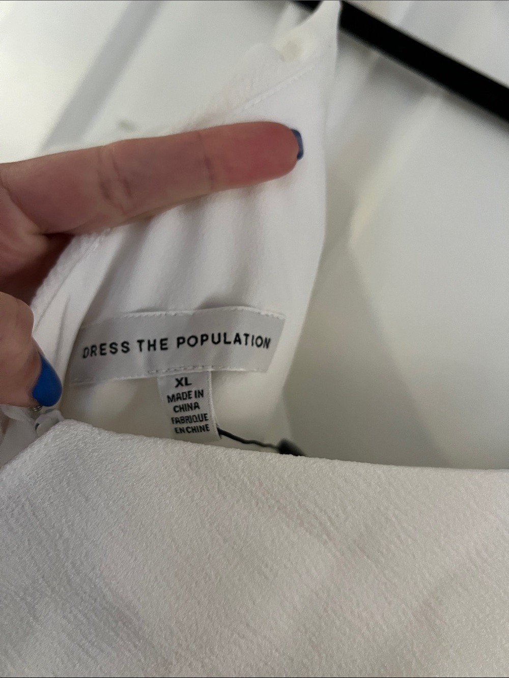 Dress the Population White Midi Sheath Dress with Spaghetti Straps - Picture 7 of 7